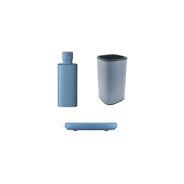 colombo design set accessori ocean blue trenta mood porta sapone + bicchiere + dispenser codice prod: b30400c06+b30410c06+b93410c06