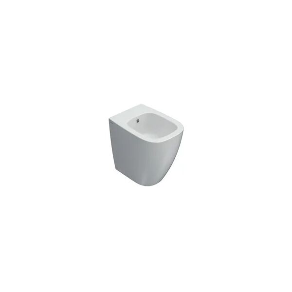 ceramica globo genesis bidet 50 a terra    1foro   bcol filo parete fissaggi ghost bianco lucido codice prod: gn010bi