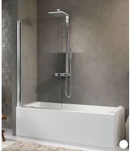 novellini aurora1 parete sopra vasca 70x150 h. con anta girevole 180° trasparente bianco codice prod: auroran170-1a