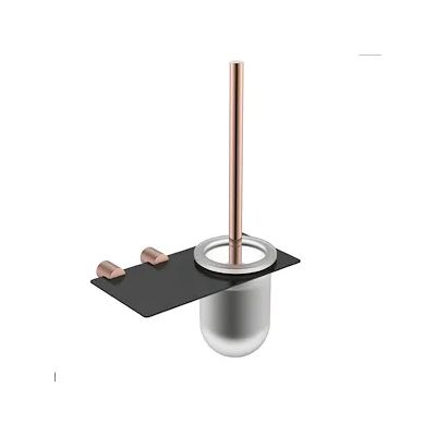 Aquasanit Astral Porta Scopino Parete Nero/rame - Portascopino bagno Aquasanit Astral Porta Scopino Parete Nero/rame - Portascopino bagno