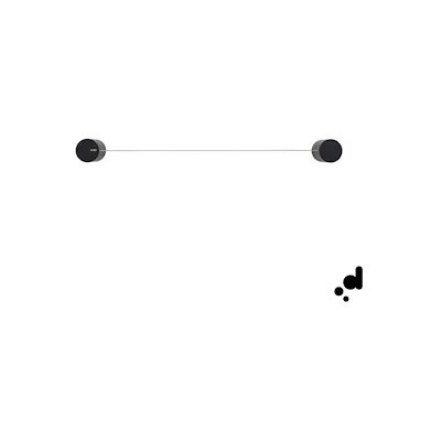 Porta Asciugamani Dot Nero Opaco - Accessorio bagno Porta Asciugamani Dot Nero Opaco - Accessorio bagno