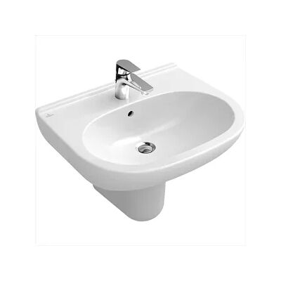 Lavabo a Parete Villeroy & Boch - 600x490mm, Ovale, 3 Fori, Troppopieno - O.Novo Lavabo a Parete Villeroy & Boch - 600x490mm, Ovale, 3 Fori, Troppopieno - O.Novo
