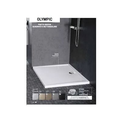 Novellini New Olympic Piatto Doccia 90x90 Bianco In Acrilico Codice Prod: Oln904-30 Novellini New Olympic Piatto Doccia 90x90 Bianco In Acrilico Codice Prod: Oln904-30