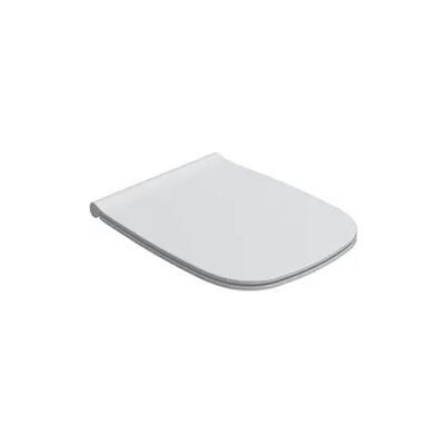 Sedile WC Ceramica Globo - Bianco, 46.1x36cm, Chiusura lenta, Duroplast Sedile WC Ceramica Globo - Bianco, 46.1x36cm, Chiusura lenta, Duroplast
