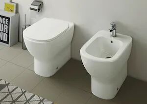 Ideal Standard Serie Tesi New Aquablade® Filo Parete Wc T353601 + Bidet T354001 + Sedile Codice Prod: T353601+t354001