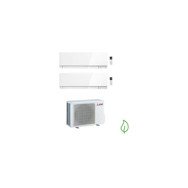 mitsubishi kirigamine zen condizionatore dualsplit 9000 9000 btu bianco wifi codice prod: msz-ef[25][25]vgkw mxz-2f42vf3