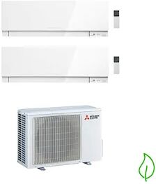 mitsubishi kirigamine zen condizionatore dualsplit 7000 12000 btu bianco wifi codice prod: msz-ef[22][35]vgkw mxz-2f42vf3