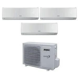 Aermec Condizionatore Trialsplit Serie Slg 9000+12000+12000 Btu Codice Prod: Slg250w+slg(2)350w+mlg630