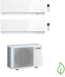 Mitsubishi Kirigamine Zen Condizionatore Dualsplit 9000 9000 Btu Bianco Wifi Codice Prod: Msz-Ef[25][25]Vgkw Mxz-2f42vf3