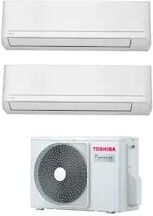 Toshiba Condizionatore Dualsplit Serie New Seiya 10000+10000 Btu Codice Prod: Ras-B10e2kvg-E(2) 2m14u2avg-E