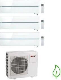 Mitsubishi Kirigamine Style Condizionatore Trialsplit 12000 12000 12000 Btu Bianco Wifi Codice Prod: Msz-Ln35vg2v (X3) Mxz-3f68vf3