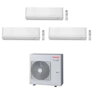 Toshiba New Seiya Condizionatore Trialsplit 10000+10000+10000 Btu Bianco Codice Prod: Ras-B10e2kvg-E(3) Ras-3m18u2av