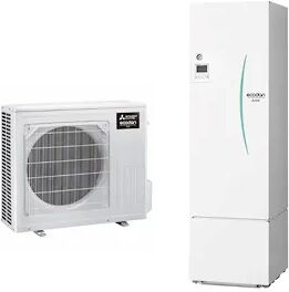 Mitsubishi Pompa Di Calore Ecodan Split 7,2kw+hydrotank 170 Lt. Codice Prod: Pxz-4f75vg Erst17d-Vm2d