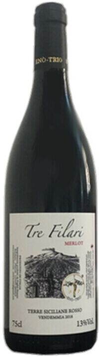 ENO' TRIO Merlot Tre Filari Terre Siciliane Igt Cl 75