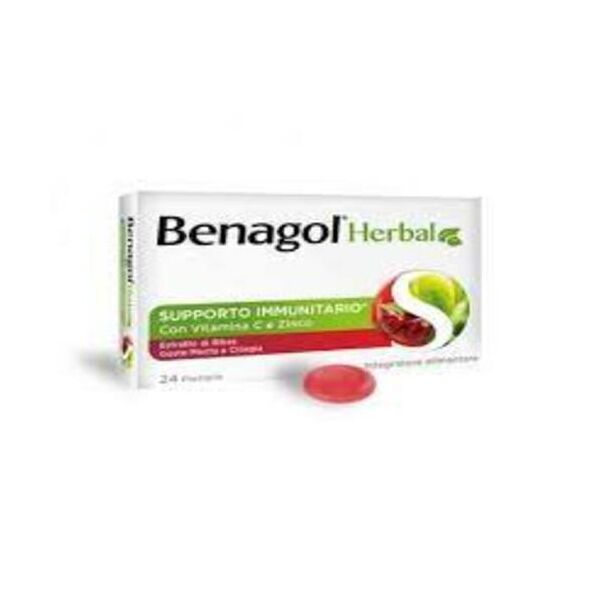 reckitt benckiser h.(it.) spa benagol herbal menta e ciliegia 24past