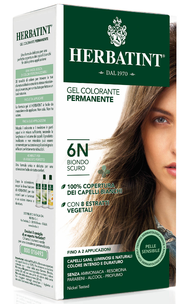 Antica Erboristeria HerbaTint gel colorante permanente capelli 6N biondo scuro (kit completo) Antica Erboristeria HerbaTint gel colorante permanente capelli 6N biondo scuro (kit completo)