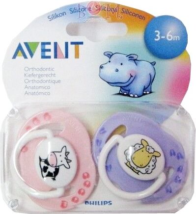 Philips Avent Succhietti in silicone decorati da 3 a 6 mesi (2 pz) Philips Avent Succhietti in silicone decorati da 3 a 6 mesi (2 pz)
