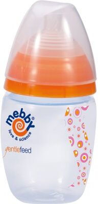 Mebby GentleFeed Biberon baby bottle arancione 0+ mesi (160 ml) Mebby GentleFeed Biberon baby bottle arancione 0+ mesi (160 ml)