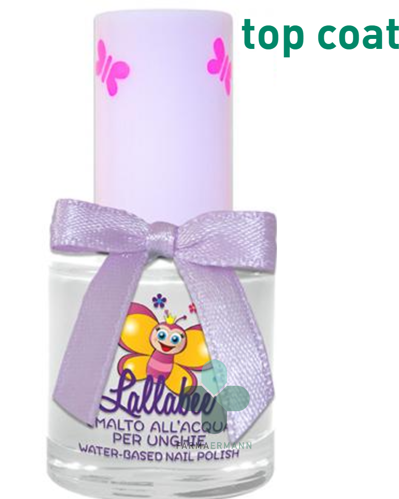 Harmonianat Lallabee Smalto all'acqua per bambine top coat fissativo lattemiele (9 ml)