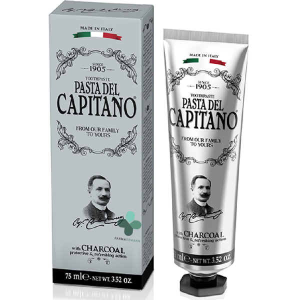 dr. ciccarelli pasta del capitano 1905 dentifricio al carbone vegetale attivo (75 ml)