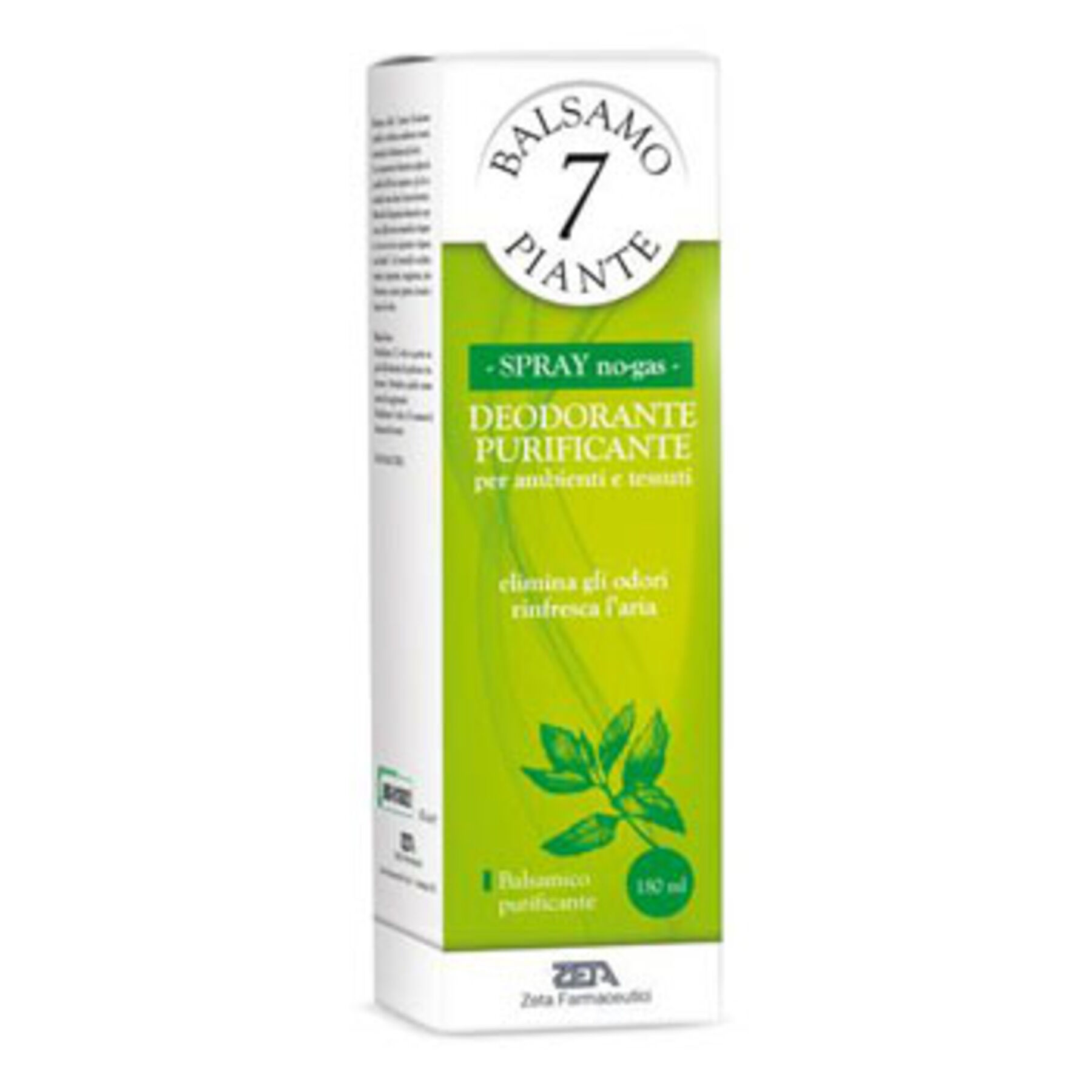 ZETA FARMACEUTICI SpA Balsamo delle 7 piante balsamico deodorante purificante per ambienti e tessuti pompa spray + astuccio 180 ml