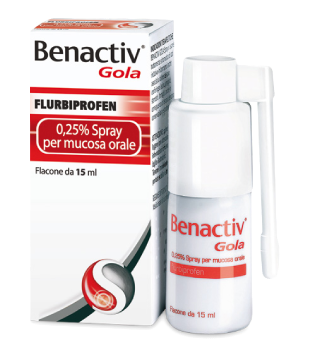 Reckitt Benckiser Benactiv Gola 0,25% Spray per mucosa orale (15 ml)