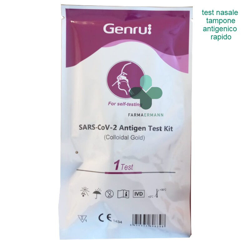 DPI MEDICAL SOLUTION Srl Test nasale antigenico rapido Covid 19 tampone Genrui (1 pezzo kit completo)