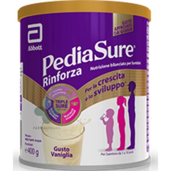 abbott pediasure rinforza polvere per la crescita e lo sviluppo dei bambini 1-10 anni gusto vaniglia (400 g)