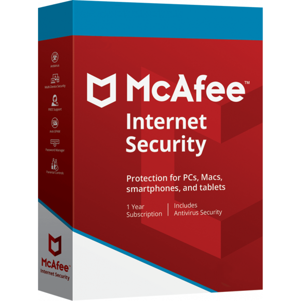 mcafee internet security 2023 5 dispositivi 1 anno windows / macos / android / ios