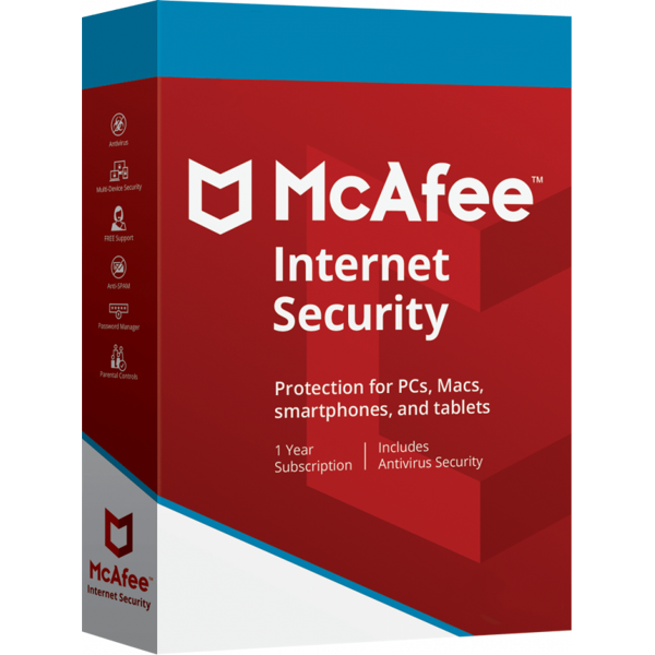 mcafee internet security 2024 3 dispositivi 1 anno windows / macos / android / ios