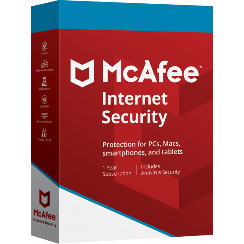 McAfee Internet Security 2024 3 Dispositivi 1 Anno Windows / MacOS / Android / iOS