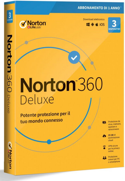 Symantec 360 3 Dispositivi 1 Anno Windows / MacOS / Android / iOS