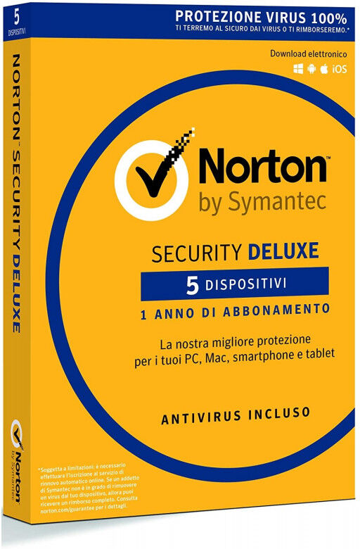 Symantec Security 2024 5 Dispositivi 1 Anno Windows / MacOS / Android / iOS