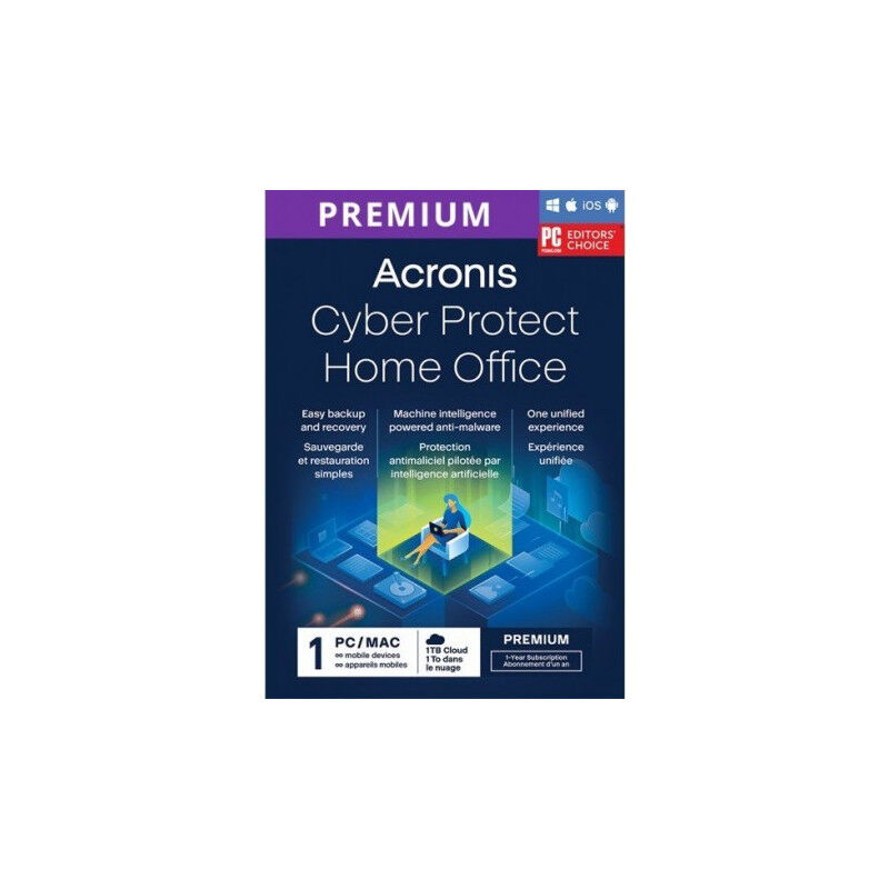 Acronis Cyber Protect Home Office Premium + 1TB Cloud Storage 1 Dispositivo 1 Anno