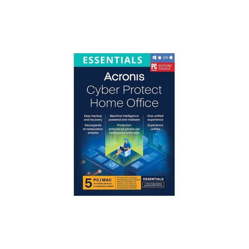 Acronis Cyber Protect Home Office Essential 5 Dispositivi 1 Anno