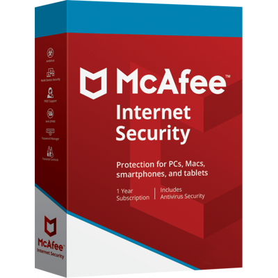 McAfee Internet Security 3 Dispositivi 1 Anno Windows / MacOS / Android / iOS McAfee Internet Security 3 Dispositivi 1 Anno Windows / MacOS / Android / iOS