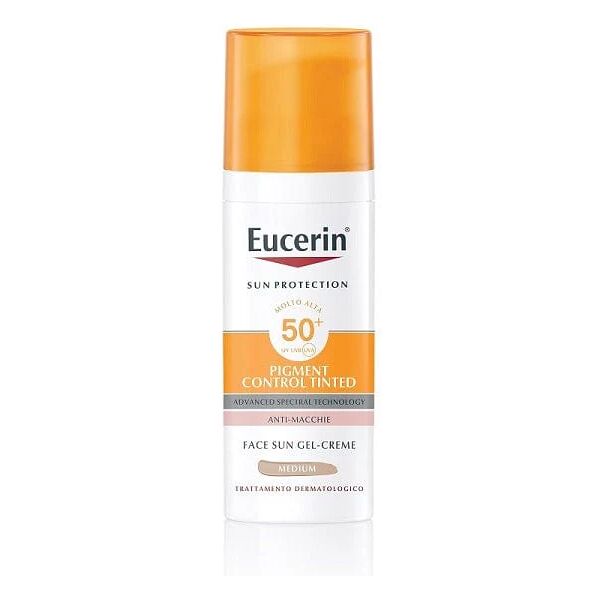 eucerin sun protection pigment control tinted spf50+ medium anti-macchie viso gel creme 50 ml