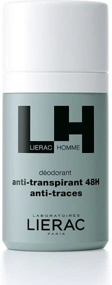 LIERAC Homme Deodorante Anti-traspirante 48h e Anti-traccia 50 Ml