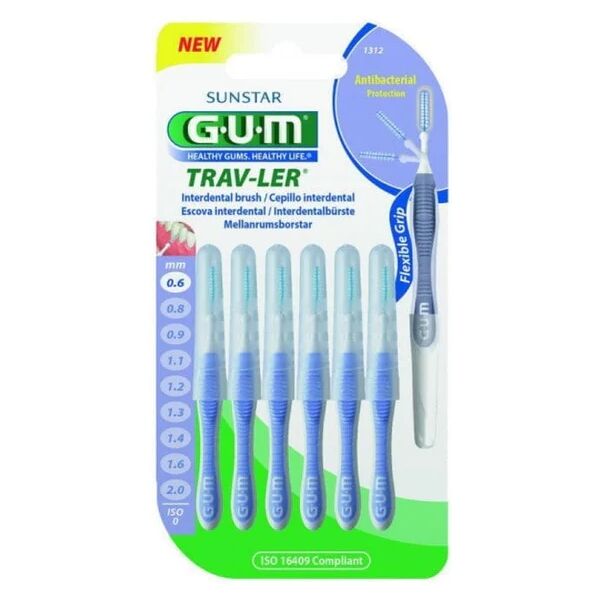 gum travler scovolino 0,6 mm 1312 6 pezzi