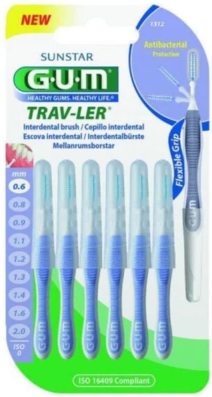 GUM Travler Scovolino 0,6 Mm 1312 6 Pezzi