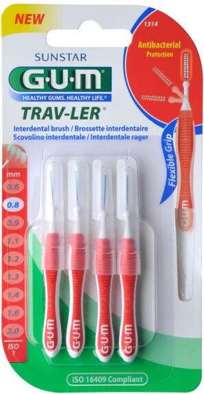 GUM Trav-ler 4 Scovolini Interdentali 0,8 Mm