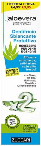 ZUCCARI Aloe Vera Dentifricio Sbiancante Protettivo Stevia 100 Ml