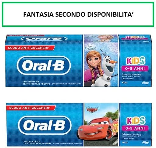 Oral-B Dentifricio Kids 0-5 Anni 75 Ml Frozen o Car