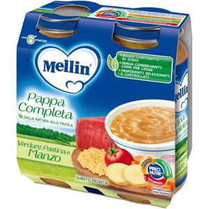 Mellin Pappa Completa Manzo 2 Vasetti 250 g