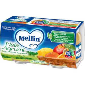 Mellin Omogeneizzato Mela Agrumi 2 Vasetti 100 g