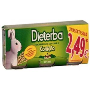 DIETERBA Omogeneizzato Coniglio 3 Pezzi Da 80 g