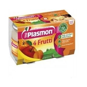 PLASMON Omogeneizzato 4 Frutti 2x104 g