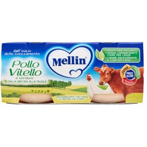 Mellin Omogeneizzato Pollo Vitello Verdure 2x80 g