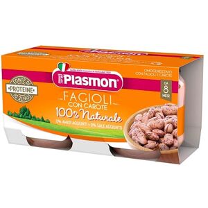 PLASMON Omogeneizzato Fagioli 2 Vasetti Da 80 g Da 6 Mesi