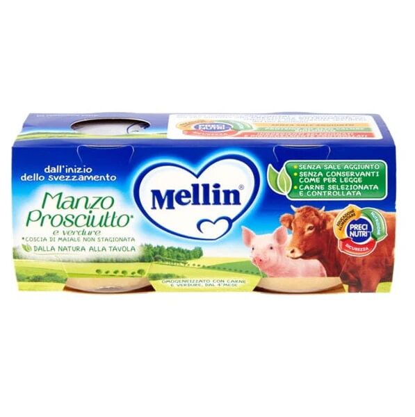 Mellin – Omogeneizzato Manzo Prosciutto E Verdure 2x80g Mellin
